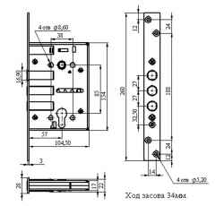 Замок цилиндровый Crit ЗВ-1РМ-001-Хп