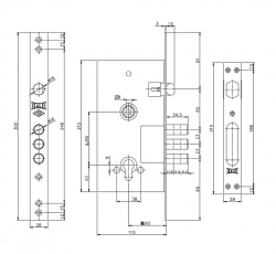 Замок цилиндровый Kale 252R